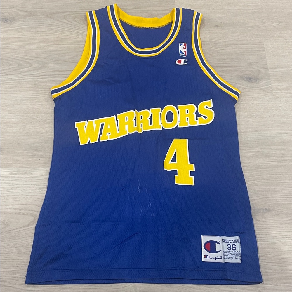 Champion Blue and Yellow Warriors Jersey